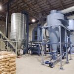 Linia do produkcji pelletu, maszyna pakująca pellet, silos na pellet, chłodnica pelletu, aspracja, przesiewacz pelletu