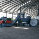 zdjęcie przedstawia linię suszarniczą do suszenia trociny