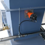 system do wykrywania i gaszenia iskier, kamera oraz dysza wodna