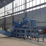 rębak do rozdrabniania kłód oraz podanik do odbioru trocin