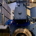 Matrix und Walzen im Granulator montiert