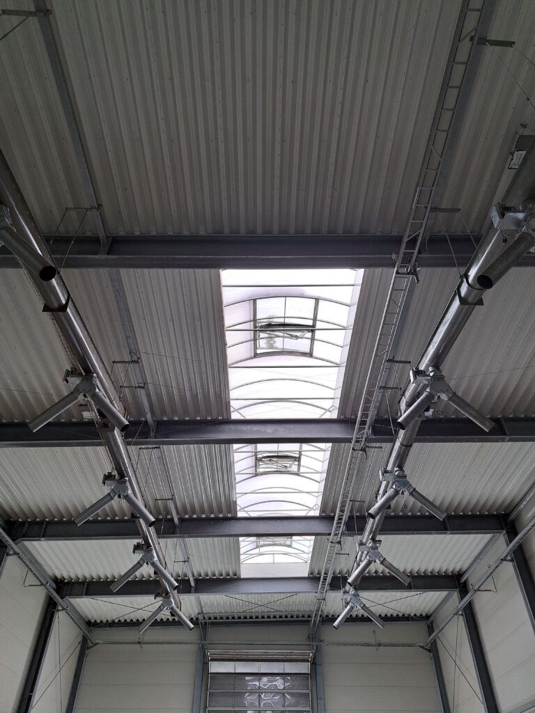 dry raw material transport system to the warehouse