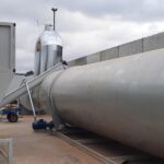 drying line, drying drum and moist sawdust hopper