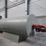 gas furnace next to the drying room