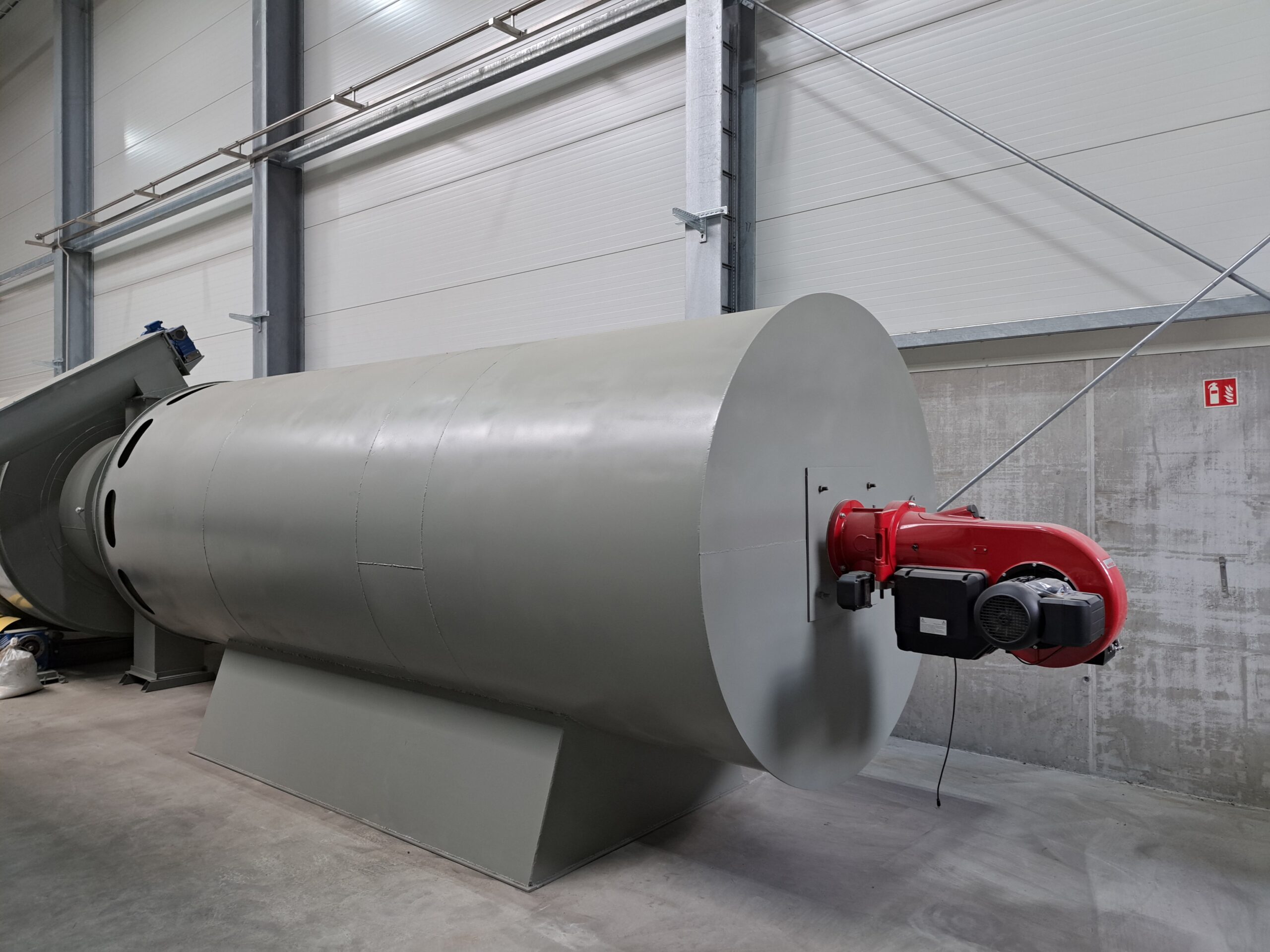 gas furnace next to the drying room