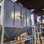 pellet silo, pellet cooler and pellet screener