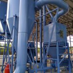 chłodnica do pelletu oraz cyklon do wyciągu pary